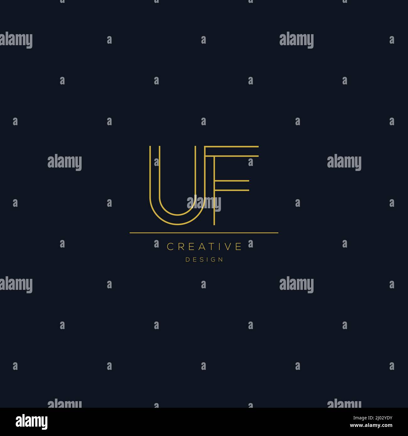 Letter UF logo icon design template elements Stock Vector Image & Art ...