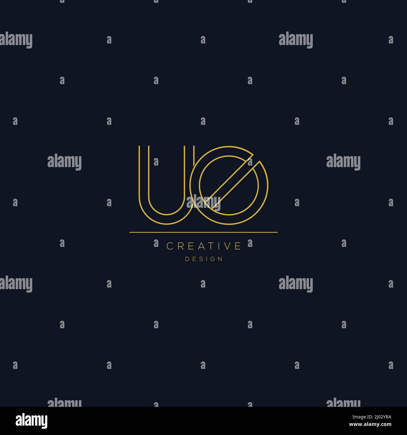 Letter UO logo icon design template elements Stock Vector Image & Art ...