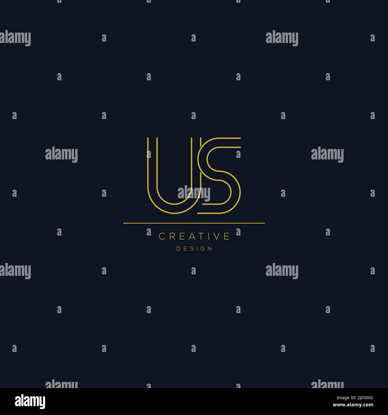 Letter US logo icon design template elements Stock Vector Image & Art ...