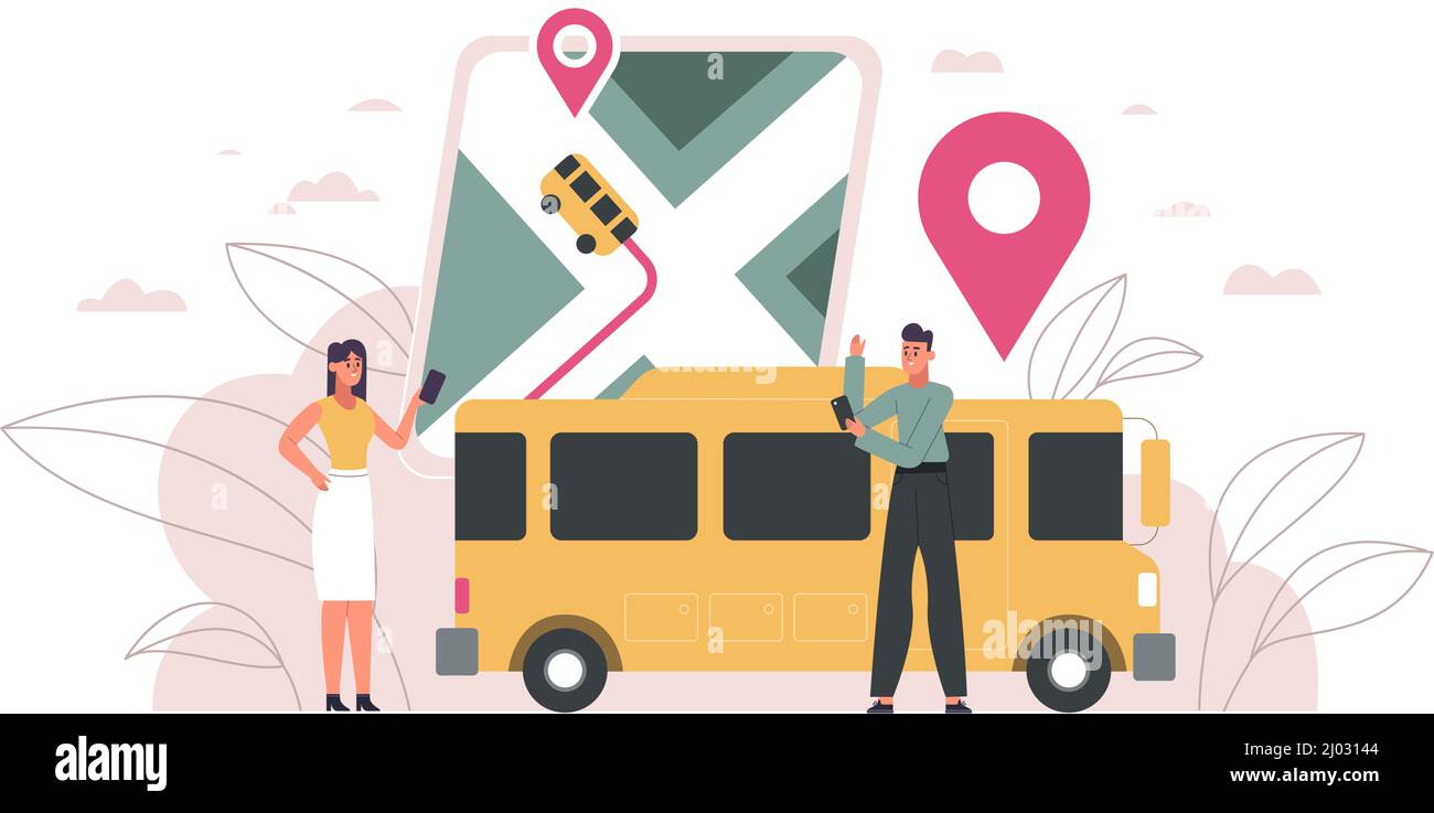 School bus tracking software, kids safety technology system. Children