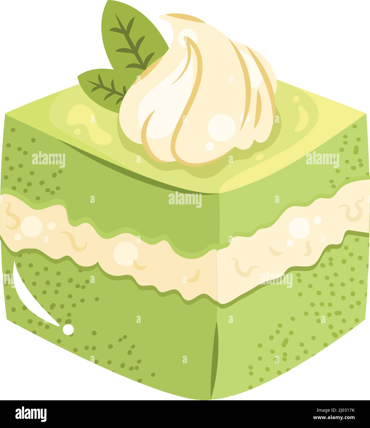 cake with tea cream icon Stock Vector Image & Art - Alamy