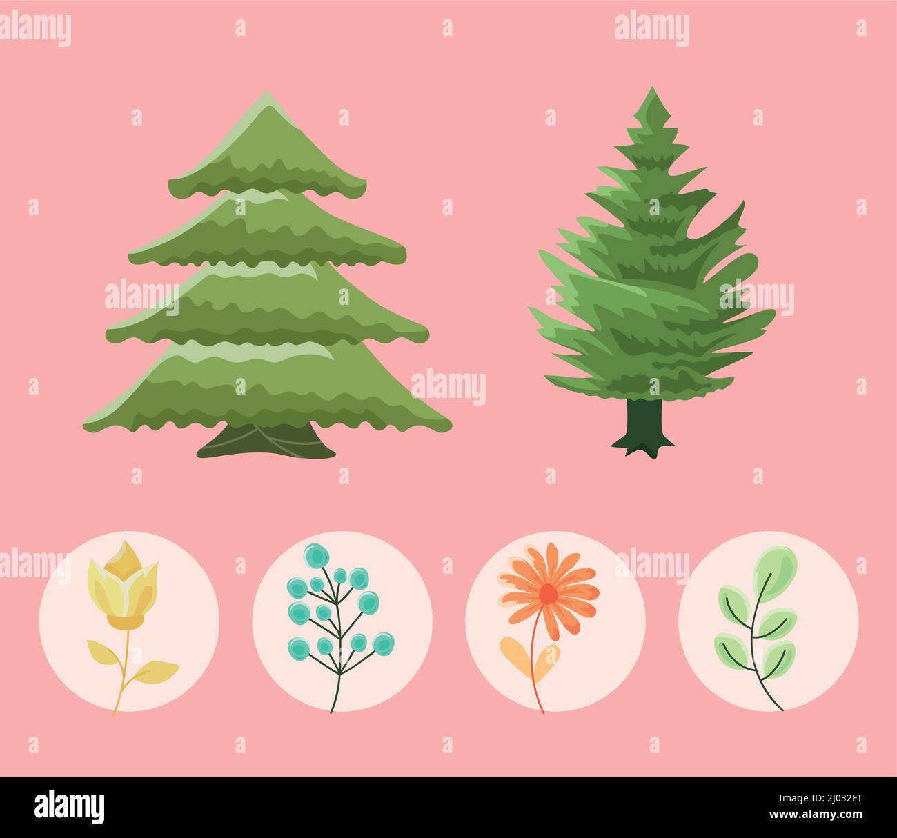 landscape nature set six icons Stock Vector Image & Art - Alamy