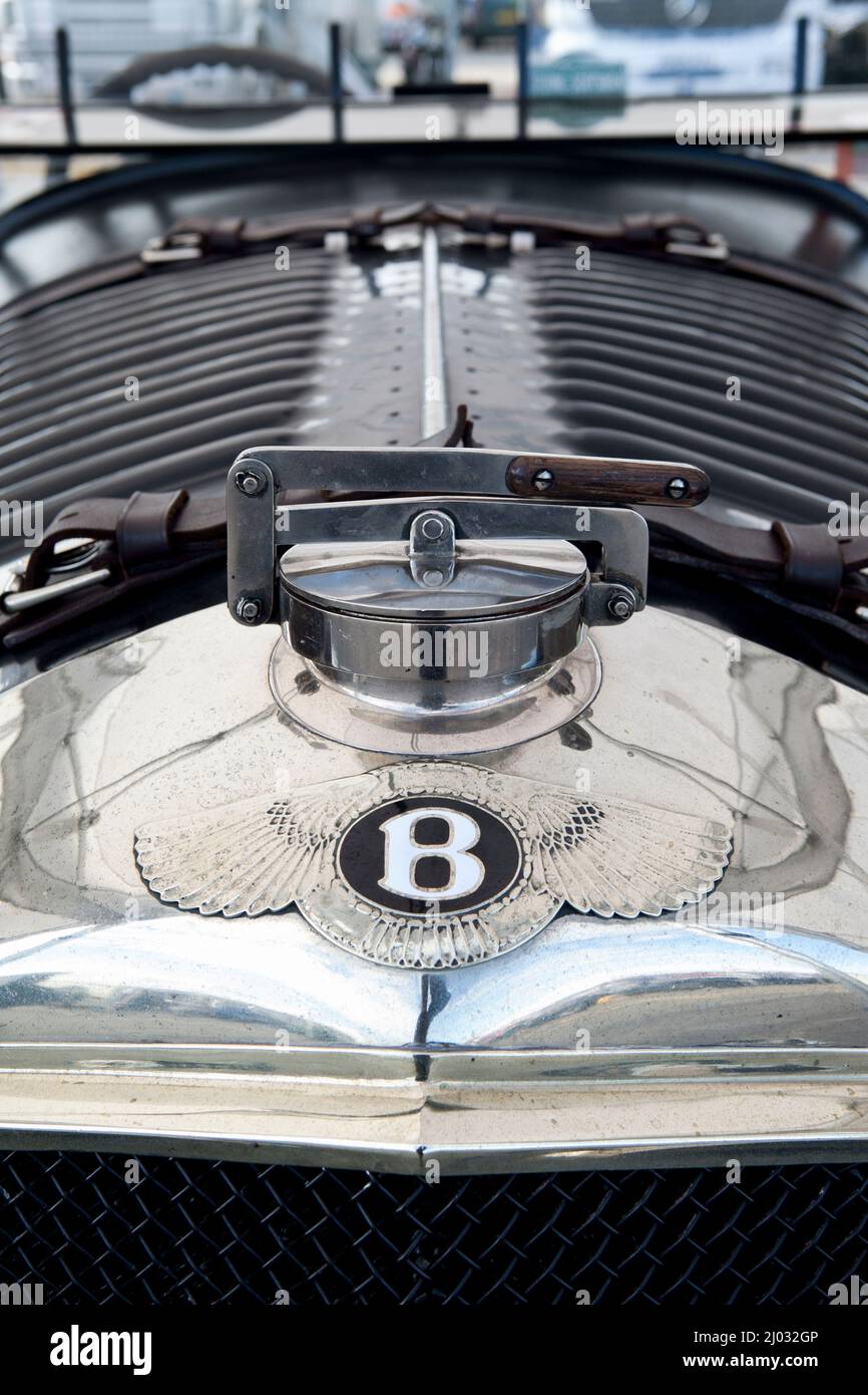 Bentley classic car Radiator badge 1930's Stock Photo