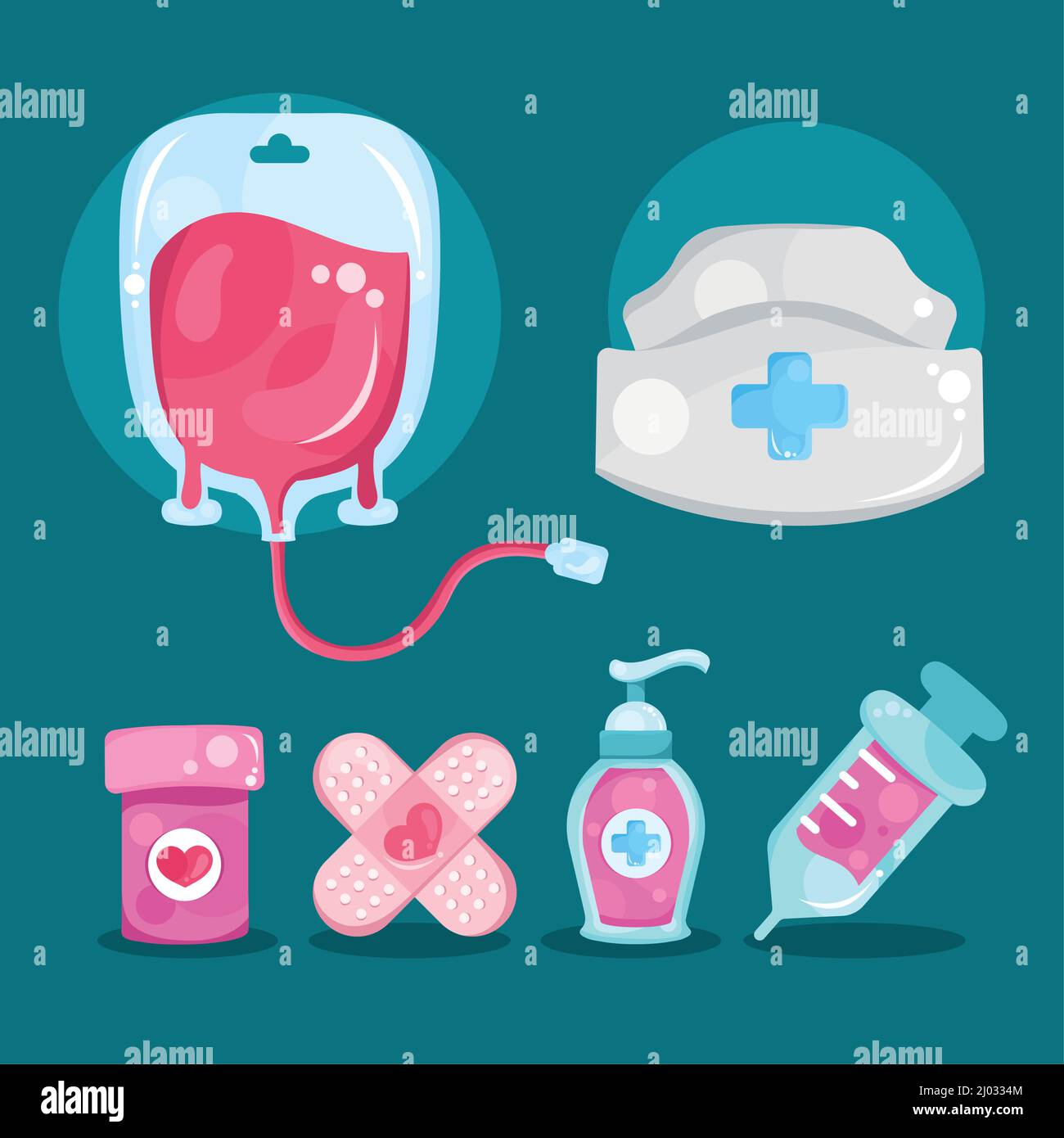 six medical healthcare set icons Stock Vector Image & Art - Alamy