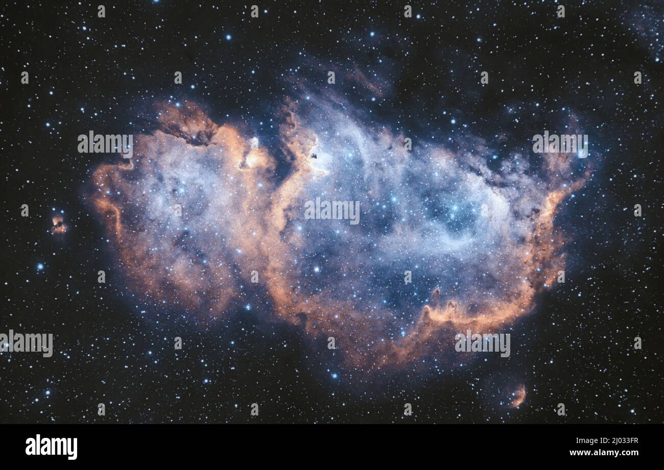 Soul Nebula in Cassiopeia, IC1848 Stock Photo