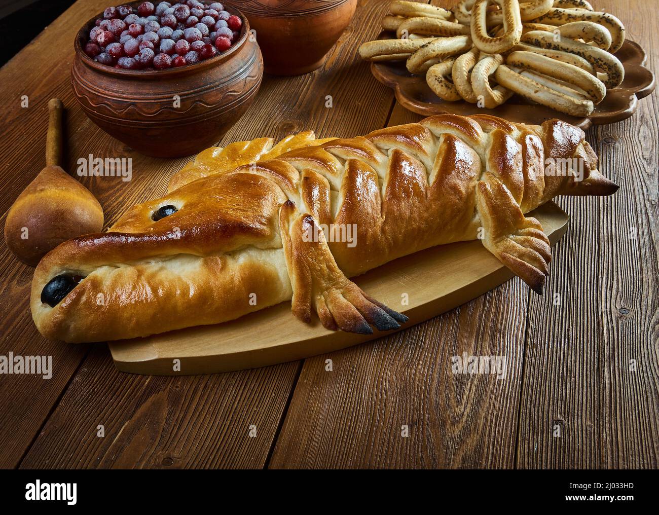 Latticetopped fish pie, With smoked haddock, cod and prawns, this fish