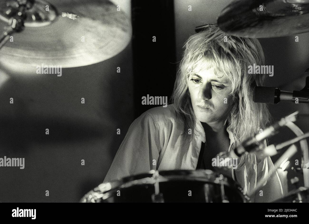 Roger Taylor drummer of Queen 1976 Stock Photo - Alamy
