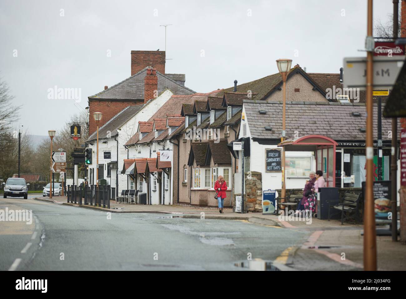 Chirk  town and community in Wrexham County Borough, Wales Stock Photo