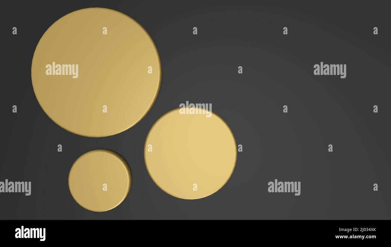 circle pattern gold and black background texture 3d illustration ...