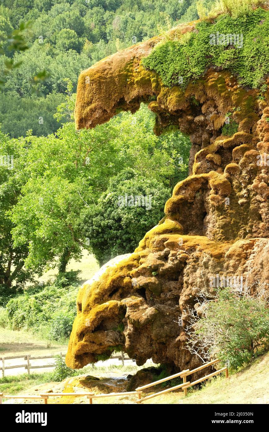 Caves of Labante, strange formation near Vergato in central Italy Stock Photo