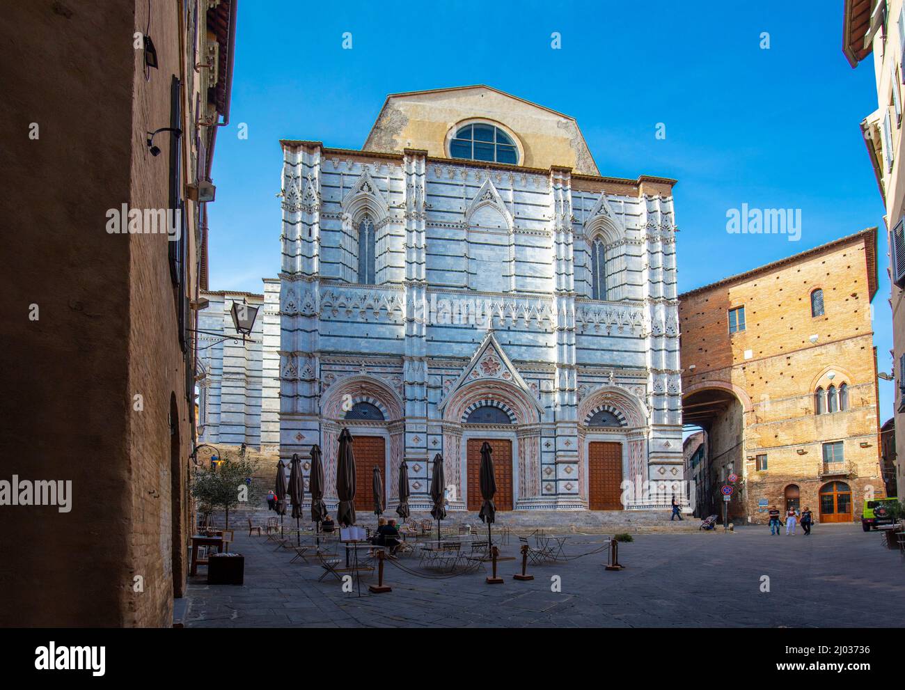 The Baptistery, Siena, Tuscany, Italy, Europe Stock Photo