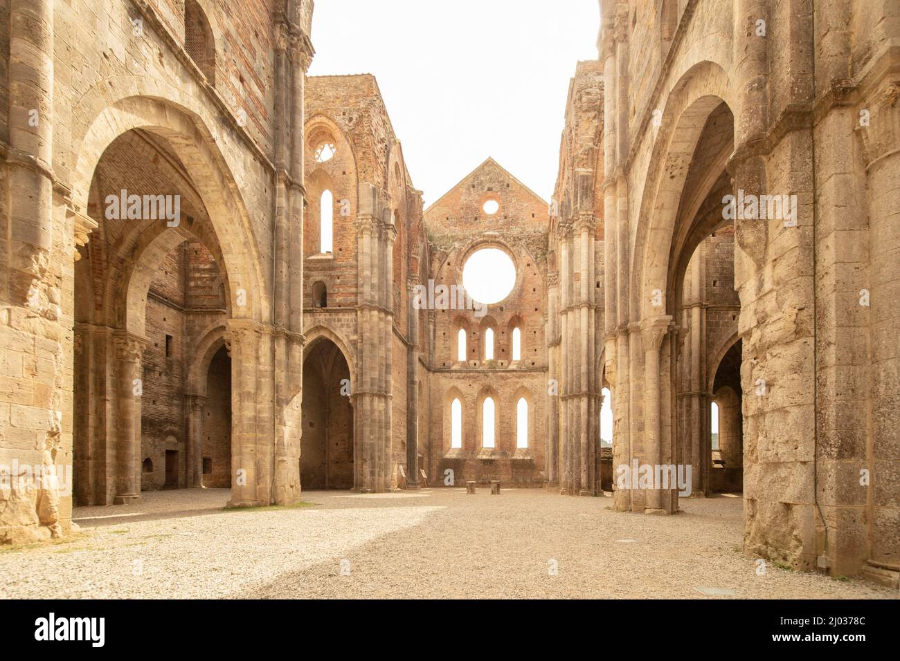 Abbey of San Galgano, Chiusdino, Siena, Tuscany, Italy, Europe Stock Photo