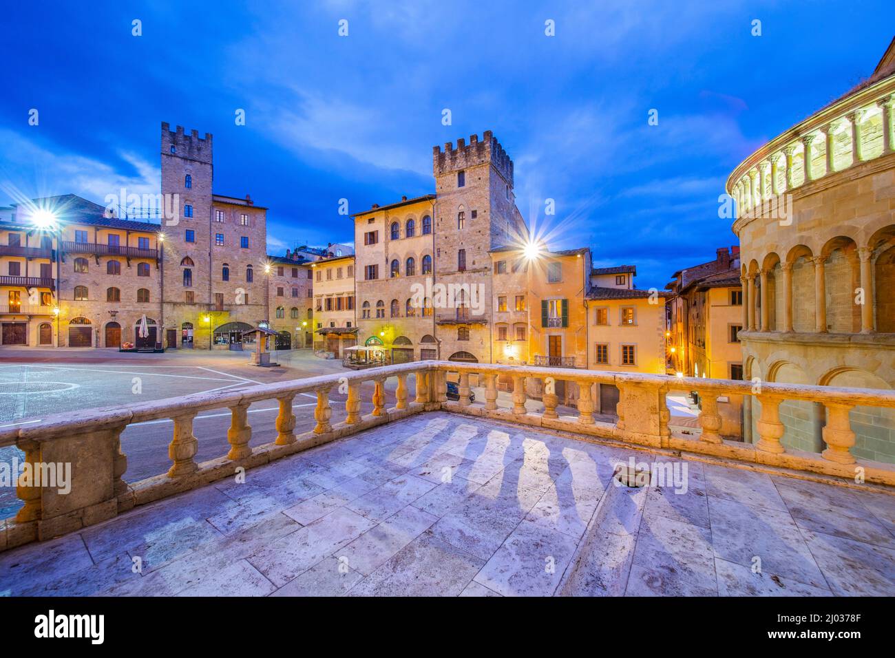 Piazza Grande, Arezzo, Umbria, Italy, Europe Stock Photo