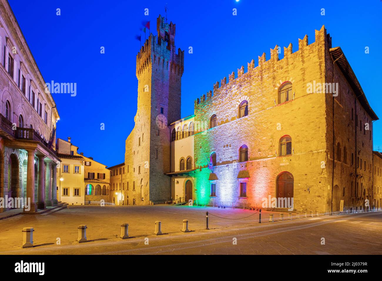 City Hall, Arezzo, Umbria, Italy, Europe Stock Photo