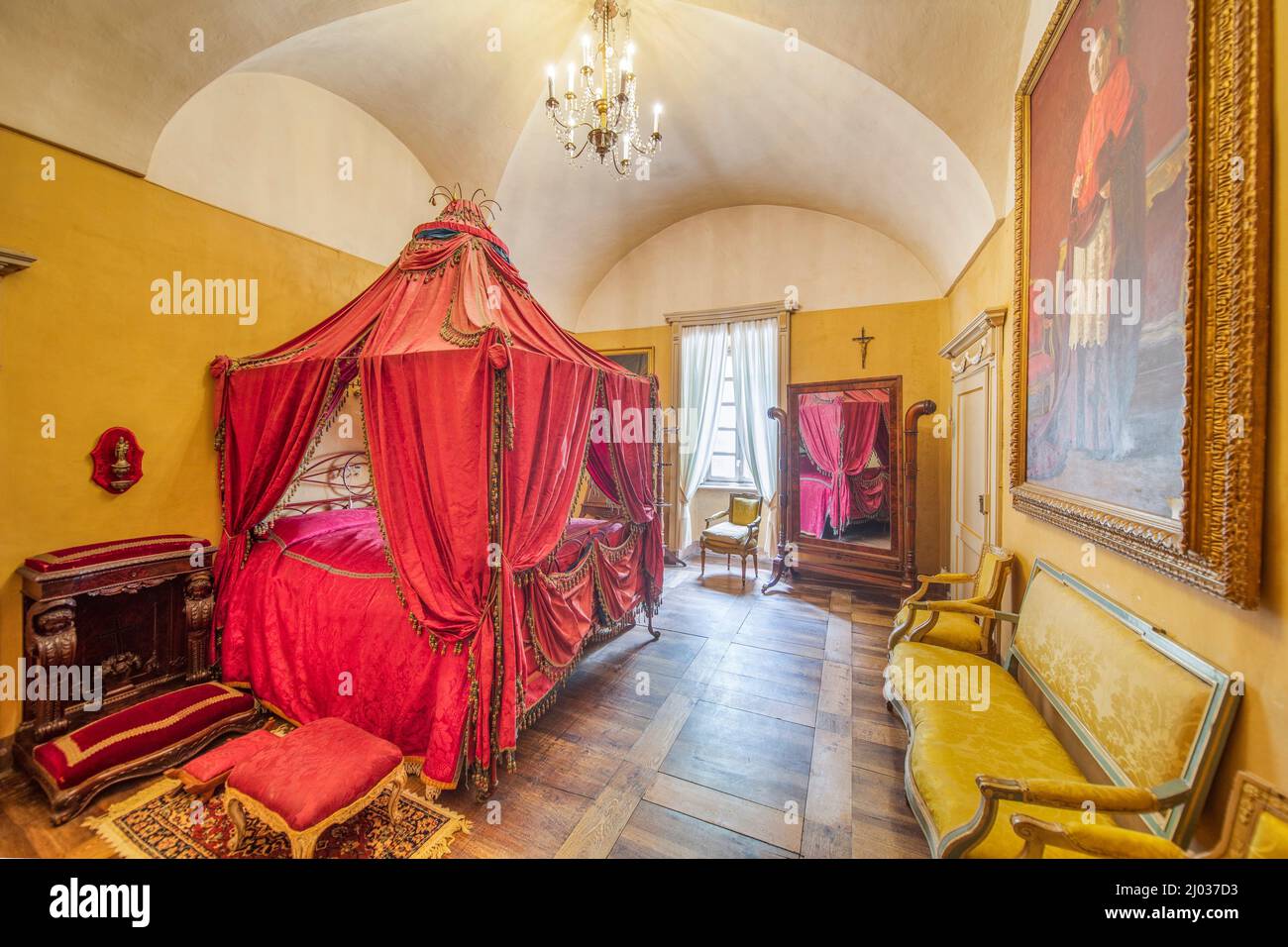 King's room, Museum of the Treasures of Oropa, Sanctuary of Oropa, Biella, Piedmont, Italy, Europe Stock Photo