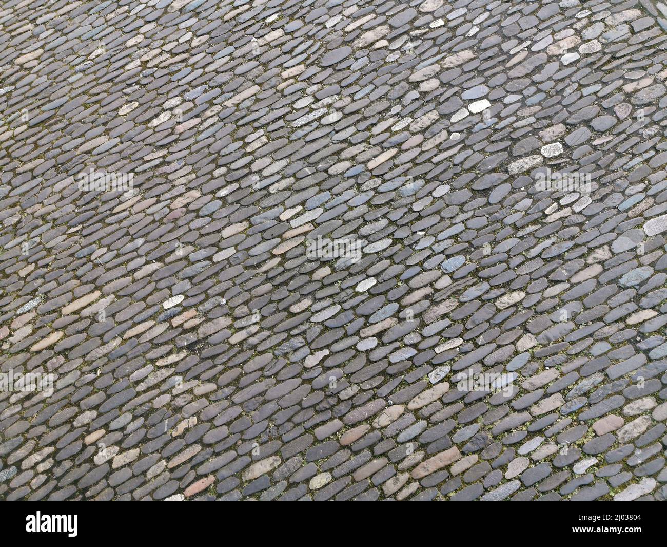 Fläche aus Kopfsteinpflaster  /  Area from cobblestones Stock Photo