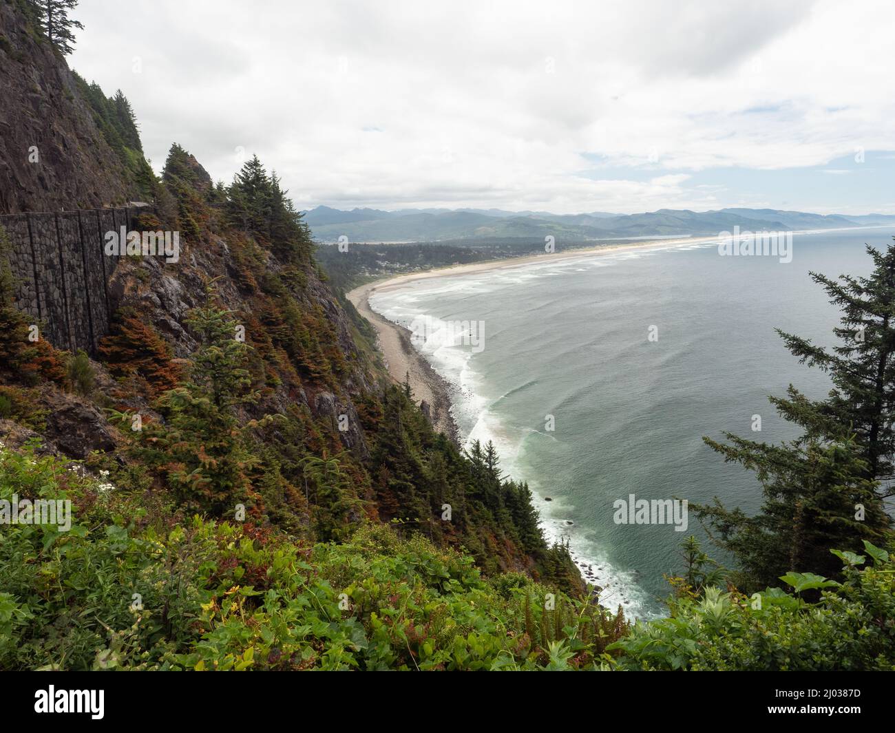 View from Neahkahnie Mountain, Oregon, United States of America, North America Stock Photo