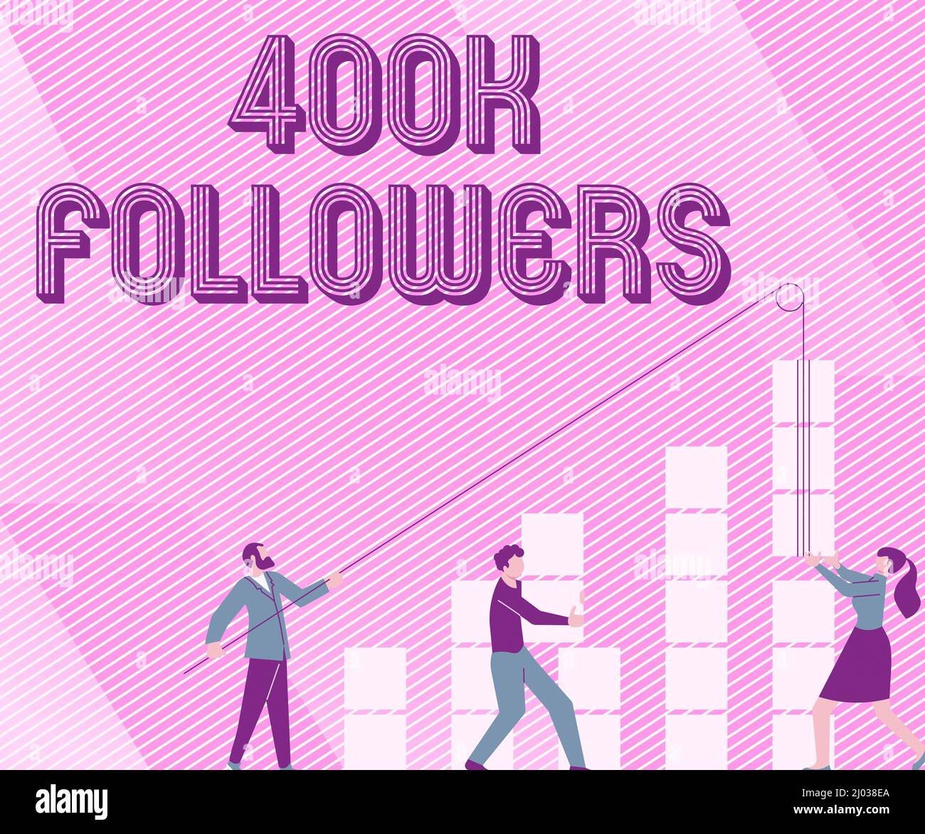 Sign displaying 400K Followers. Internet Concept number of individuals ...