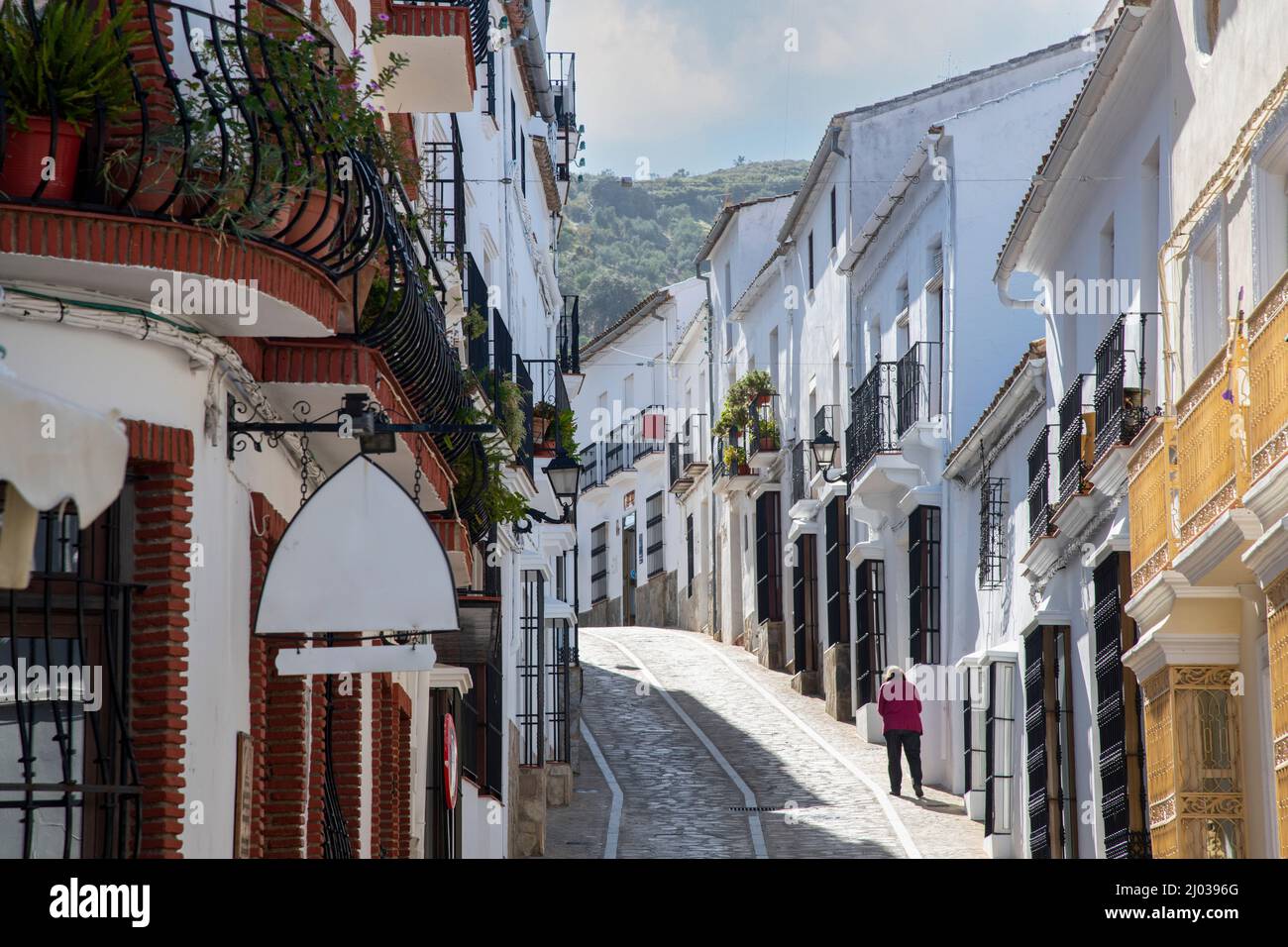 Out for a stroll in Zahara de la Sierra, one of the whitewashed towns ...
