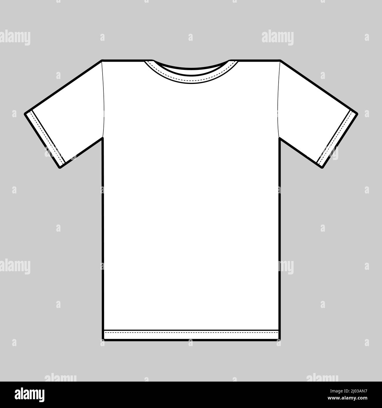 White Blank T-shirt Template - Clip Art