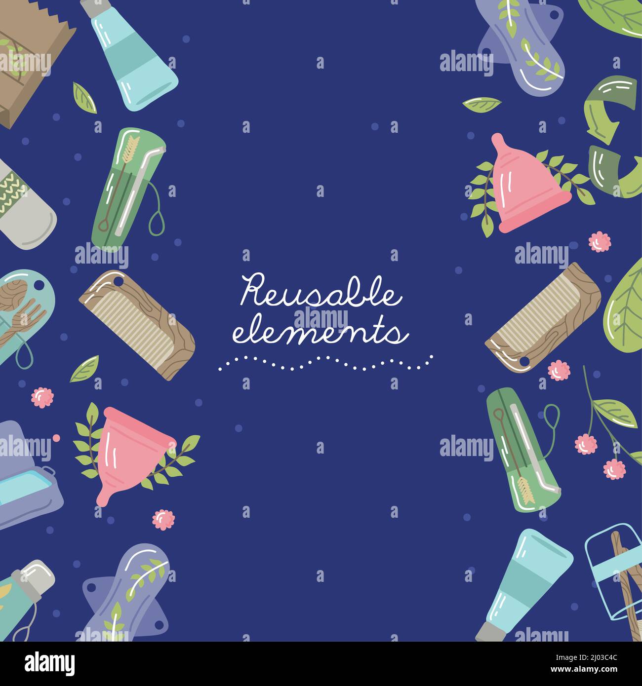 reusable elements in frame poster Stock Vector Image & Art Alamy