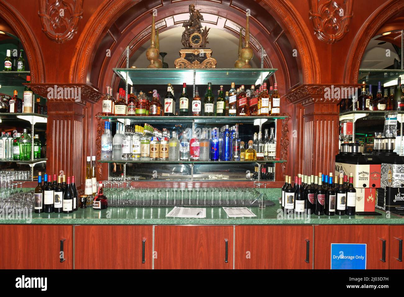 Nevada USA, September 6, 2021 Interior view of the famous The Bar at Times Square located on the