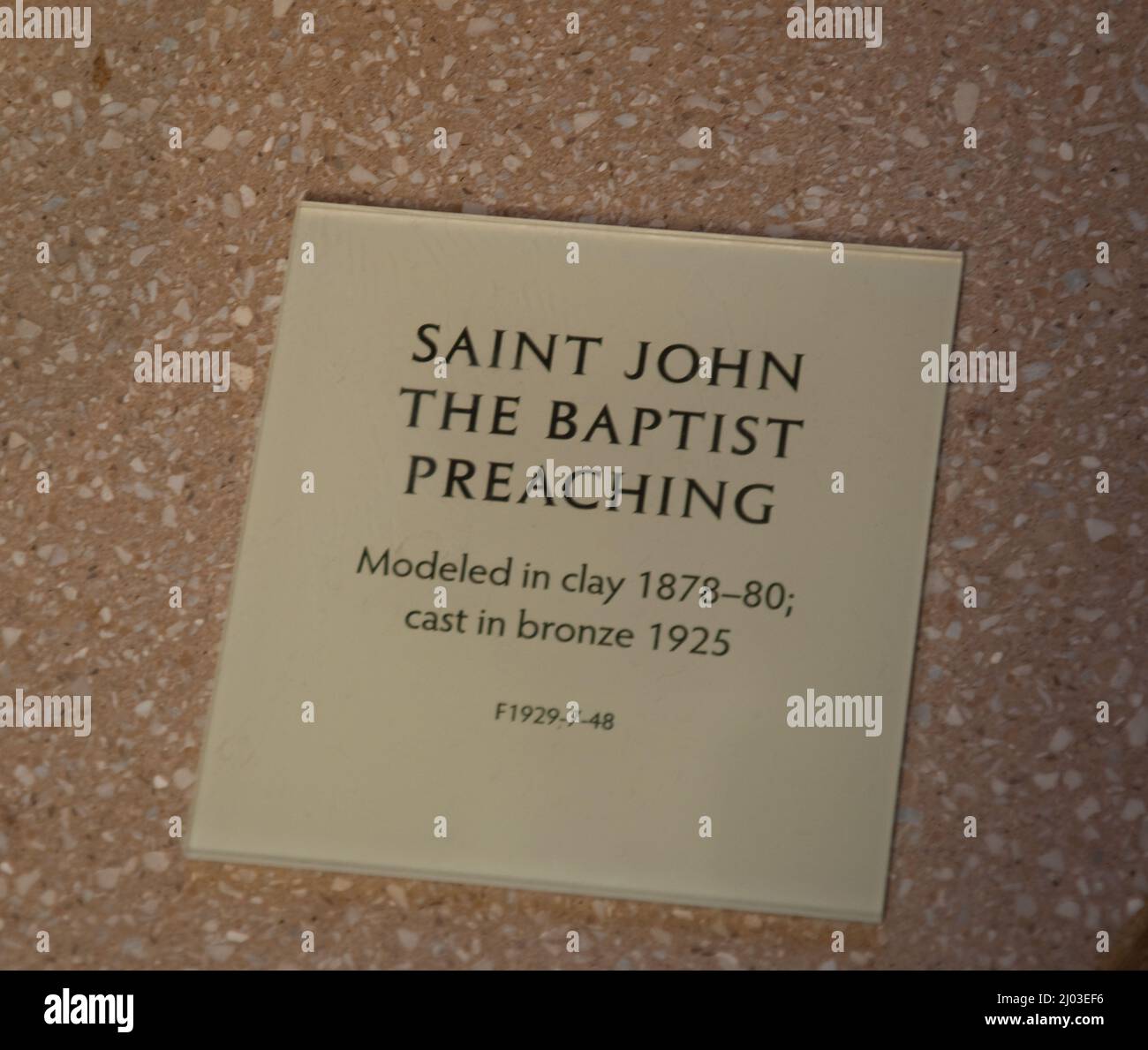 'St John the Baptist, Preaching'  by Rodin, Rodin Museum, Philadelphia, Pennsylvania, USA Stock Photo