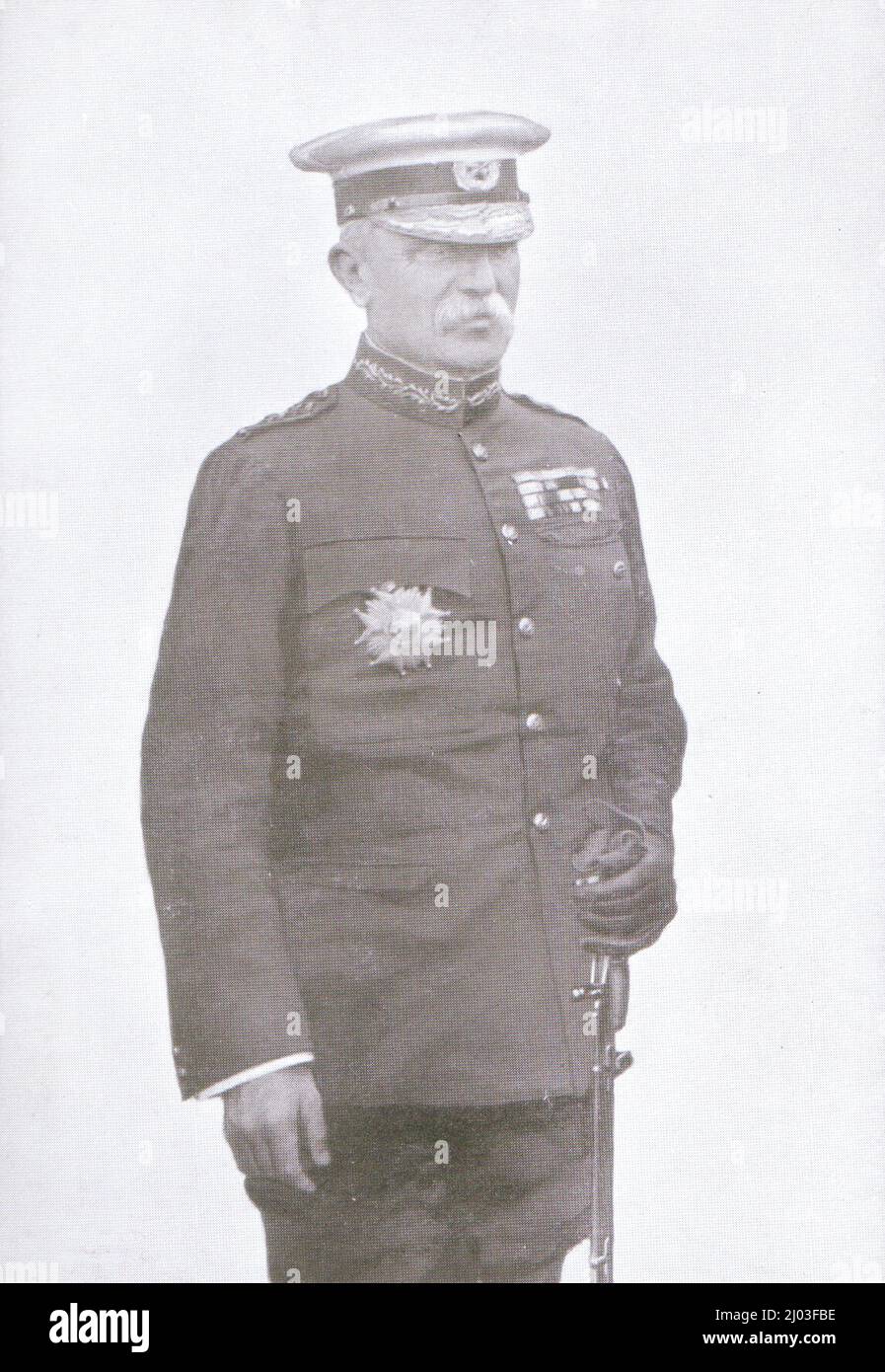 Field Marshal John Denton Pinkstone French. Photo of 1914. Field Field Marshal John Denton Pinkstone French, 1st Earl of Ypres (1852 – 1925), known as Sir John French from 1901 to 1916, and as The Viscount French between 1916 and 1922, was a senior British Army officer. Stock Photo