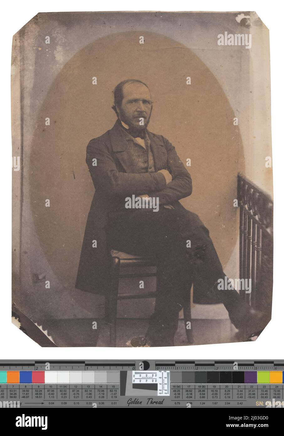 Self-Portrait. Alphonse-Louis Poitevin (France, 1819-1882). France, circa 1853. Photographs. Salt print Stock Photo