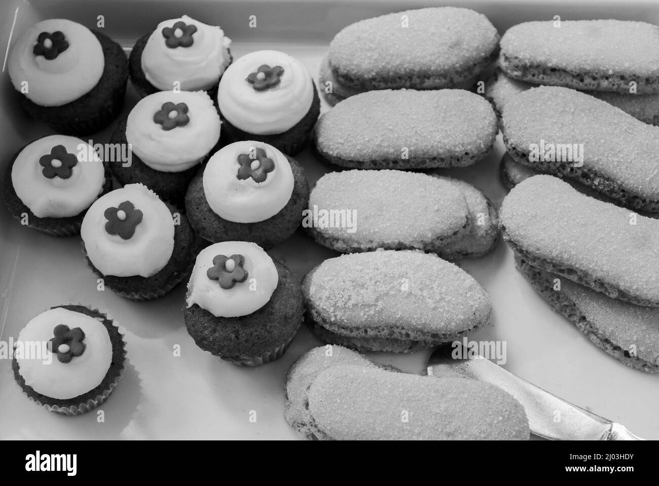 Pastry children's party detail, cake delight and snacks, sweet desserts Stock Photo