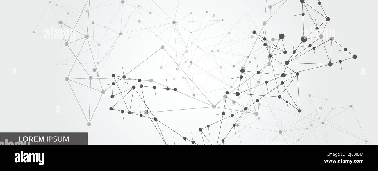 Abstract technology illustration frame. Technical network background ...