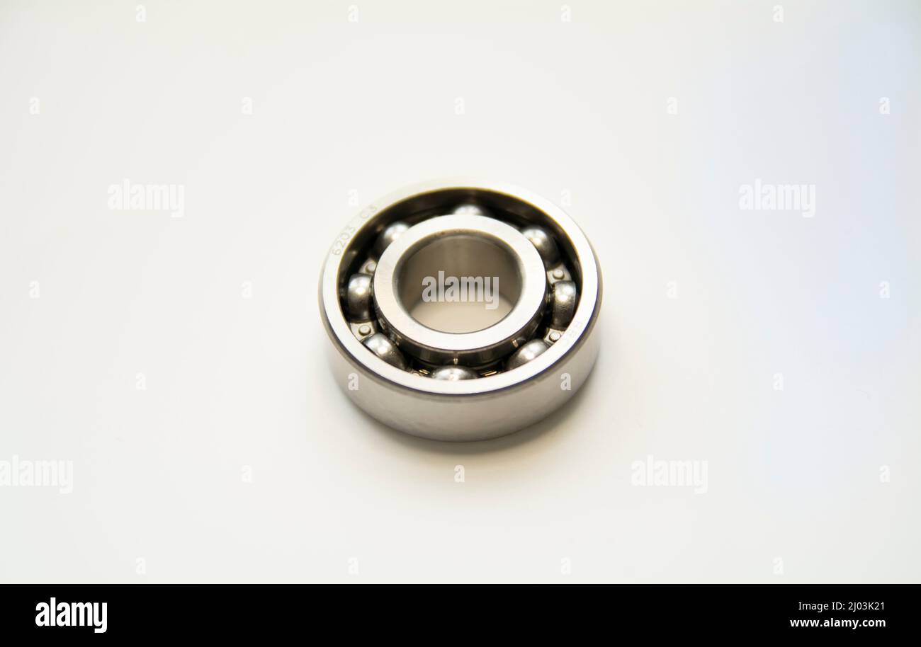 Single row radial ball bearing, 10mm Stock Photo