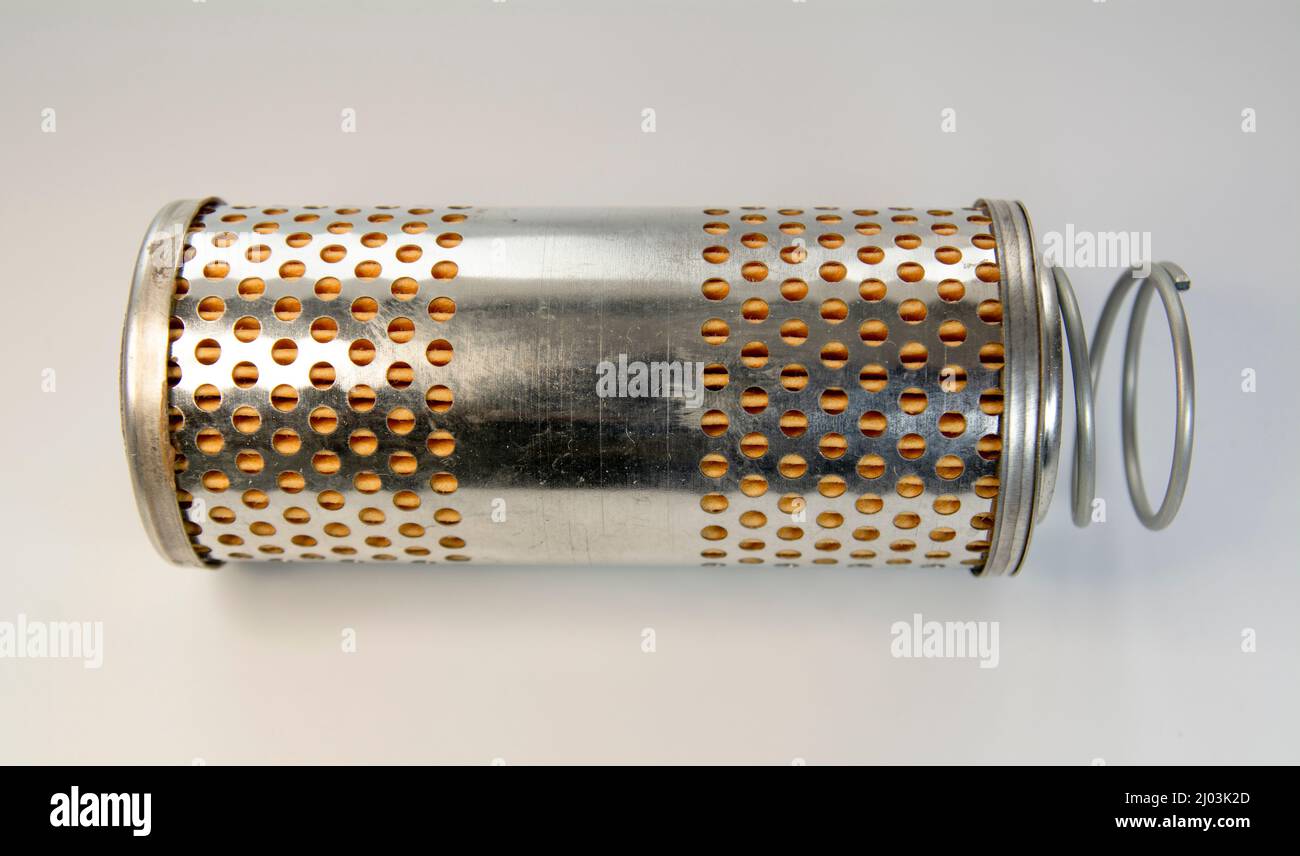 Motorcycle oil filter, for performance Stock Photo