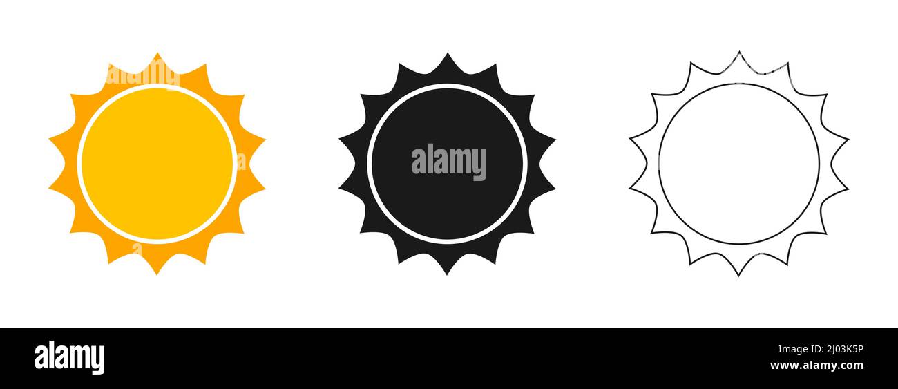 Suns flat icons set. Vector illustration Stock Vector Image & Art - Alamy