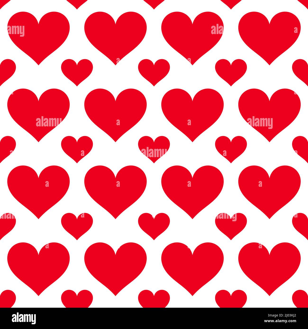 Red hearts seamless pattern background. Vector illustration Stock ...
