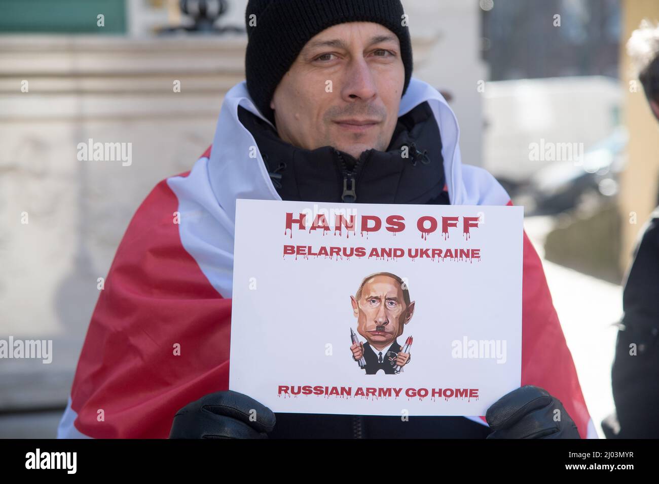 Anti-war protest of Ukrainians against Russian invasion on Ukraine. Gdansk, Poland, March 13th 2022 © Wojciech Strozyk / Alamy Stock Photo Stock Photo