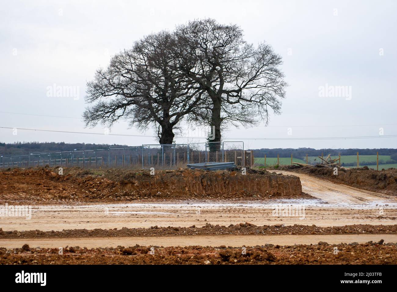 Wendover, Aylesbury, UK. 15th March, 2022. A former public footpath