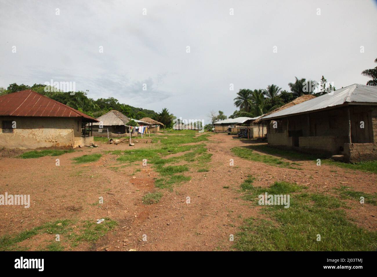 Village houses of Sierra Leone, Africa Stock Photo Alamy