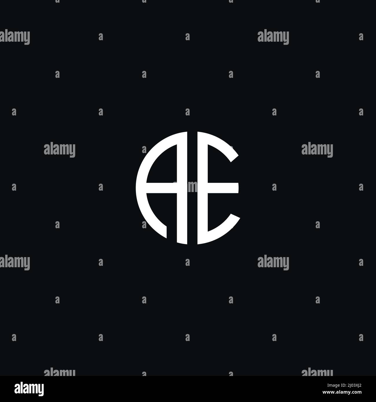 Circle monogram logo icon letter AE Stock Vector Image & Art - Alamy