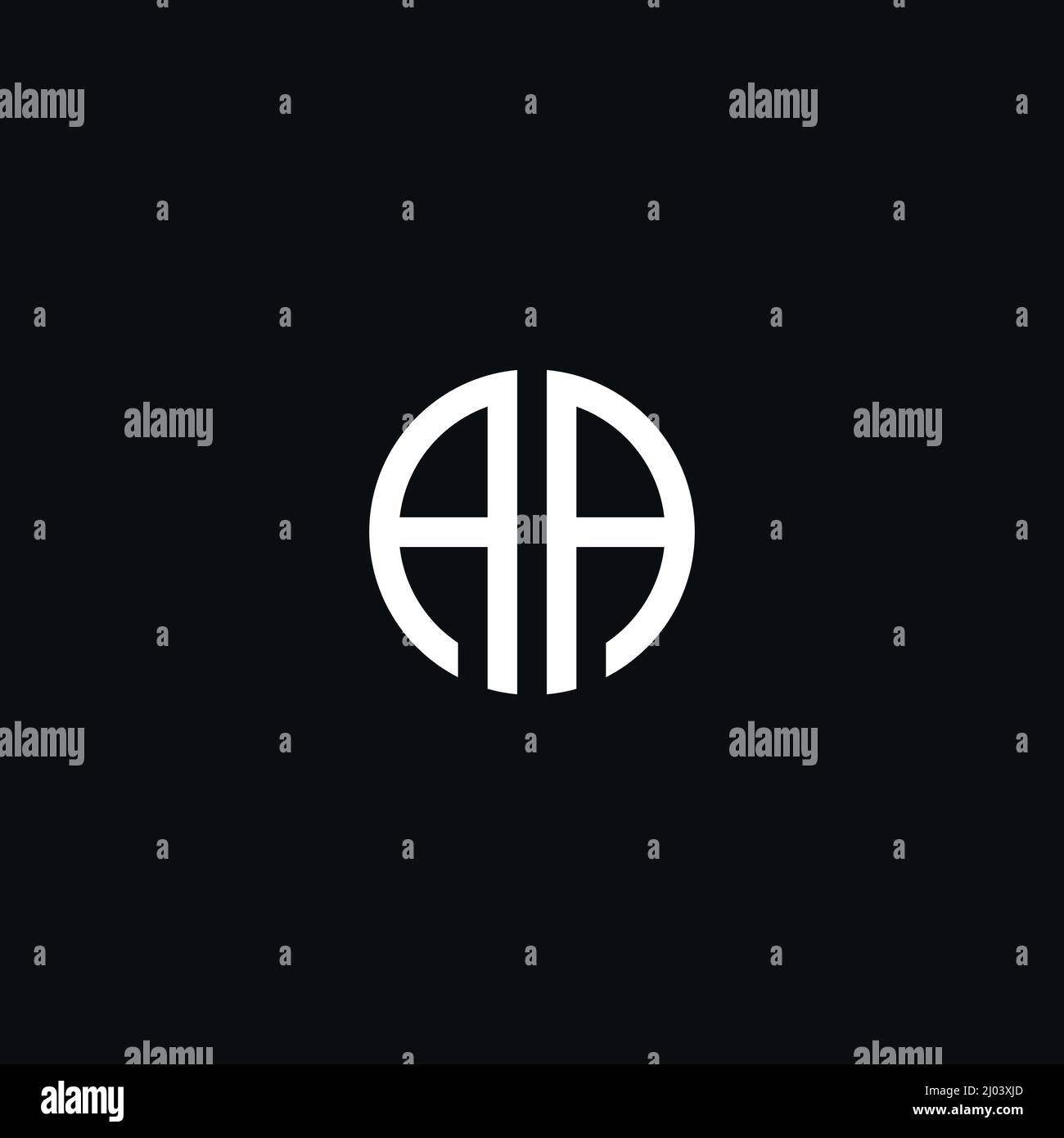 Circle monogram logo icon letter AA Stock Vector Image & Art - Alamy