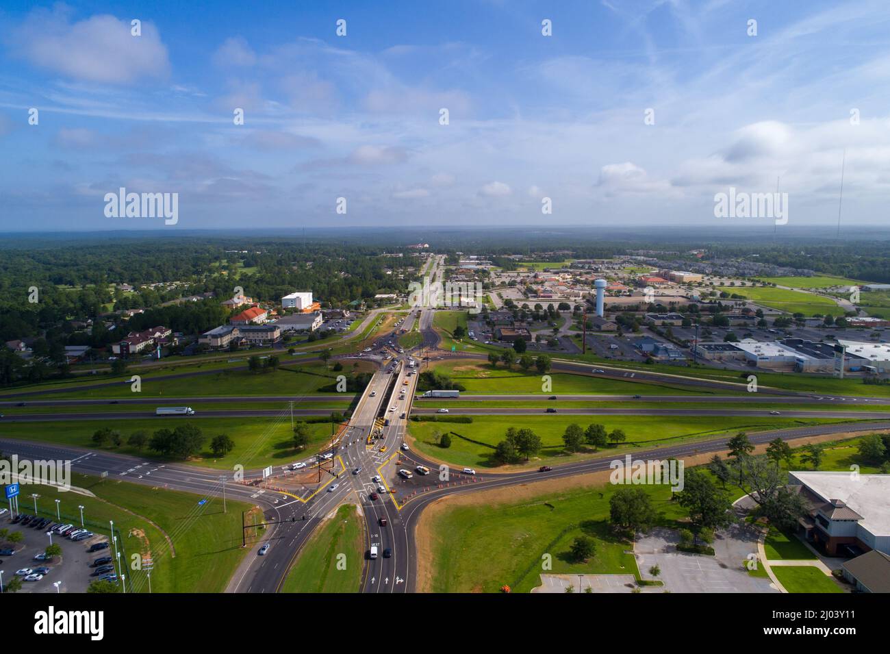 Malbis, Alabama diverging diamond interchange Stock Photo Alamy