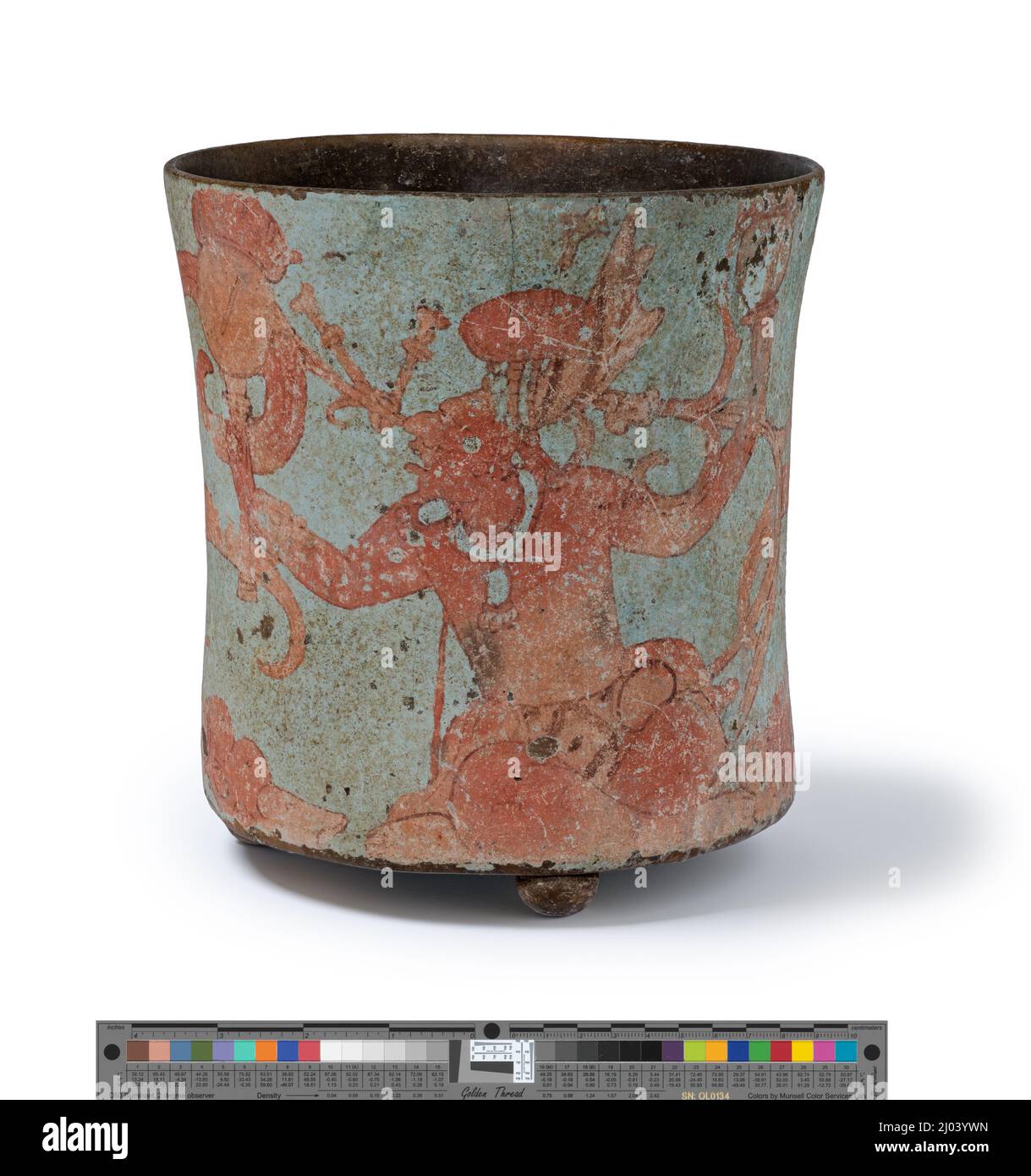 Cylinder Vessel with Supernatural Musicians. Northern Guatemala or