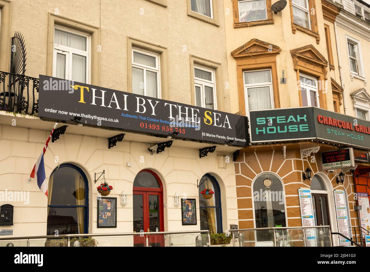Thai by the sea restaurant Marine Parade Great Yarmouth Norfolk Stock