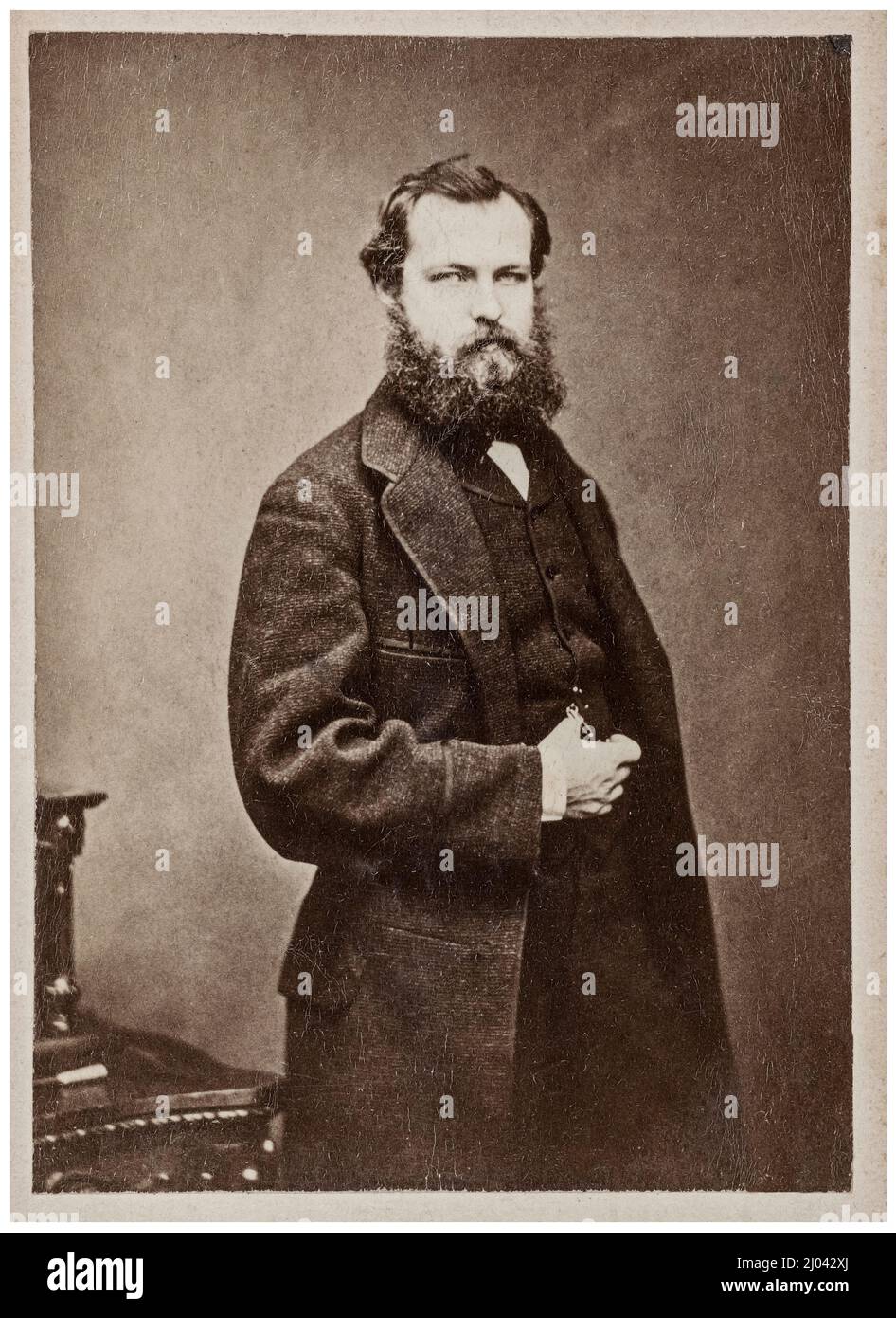 Prince Philippe of Orléans (1838-1894), Count of Paris, disputedly King of the French for two days from 24th to 26th February 1848 as Louis Philippe II, portrait photograph, 1860-1890 Stock Photo