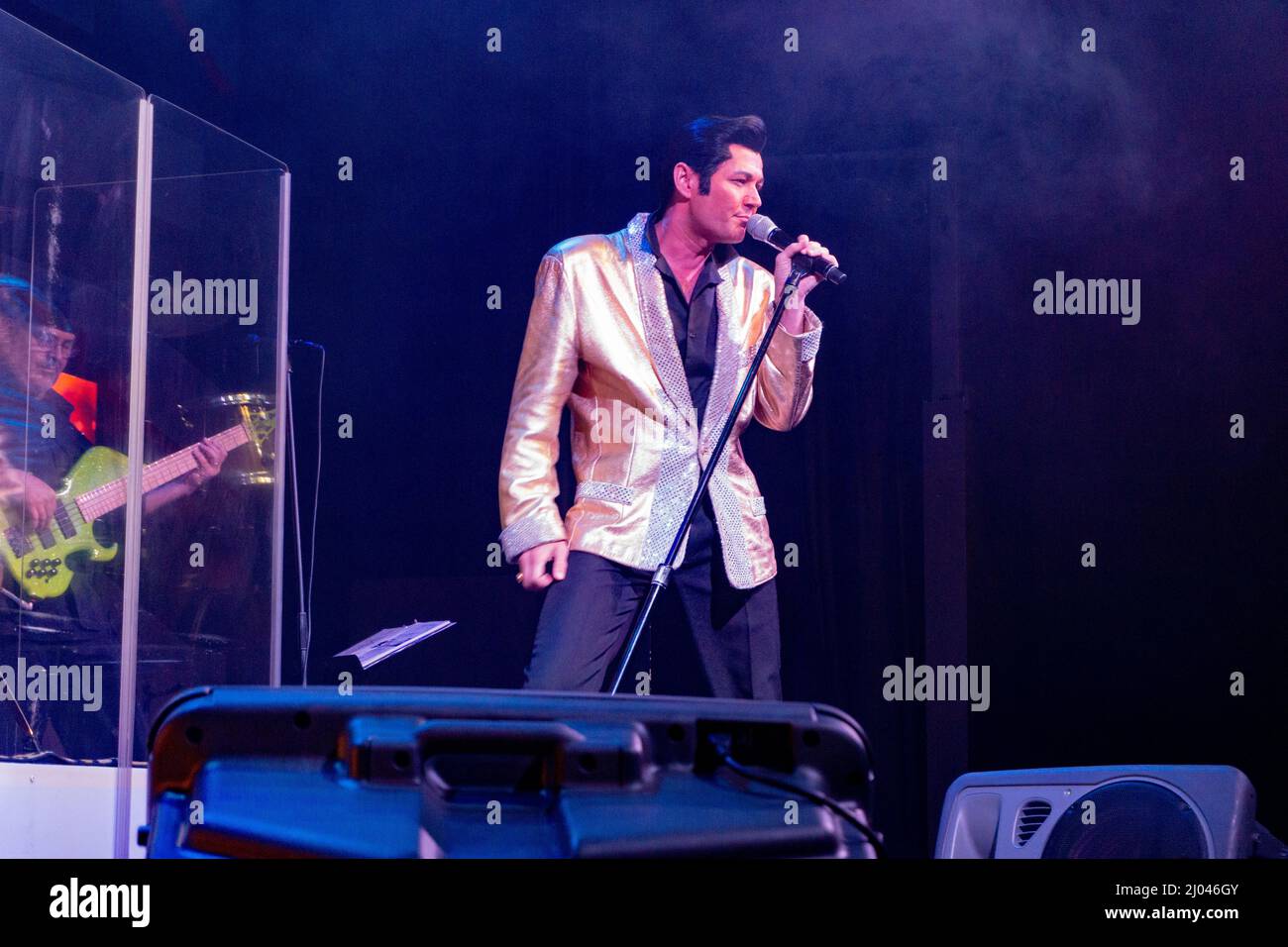 Elvis impersonator on Las Vegas strip, Nevada California Stock Photo ...