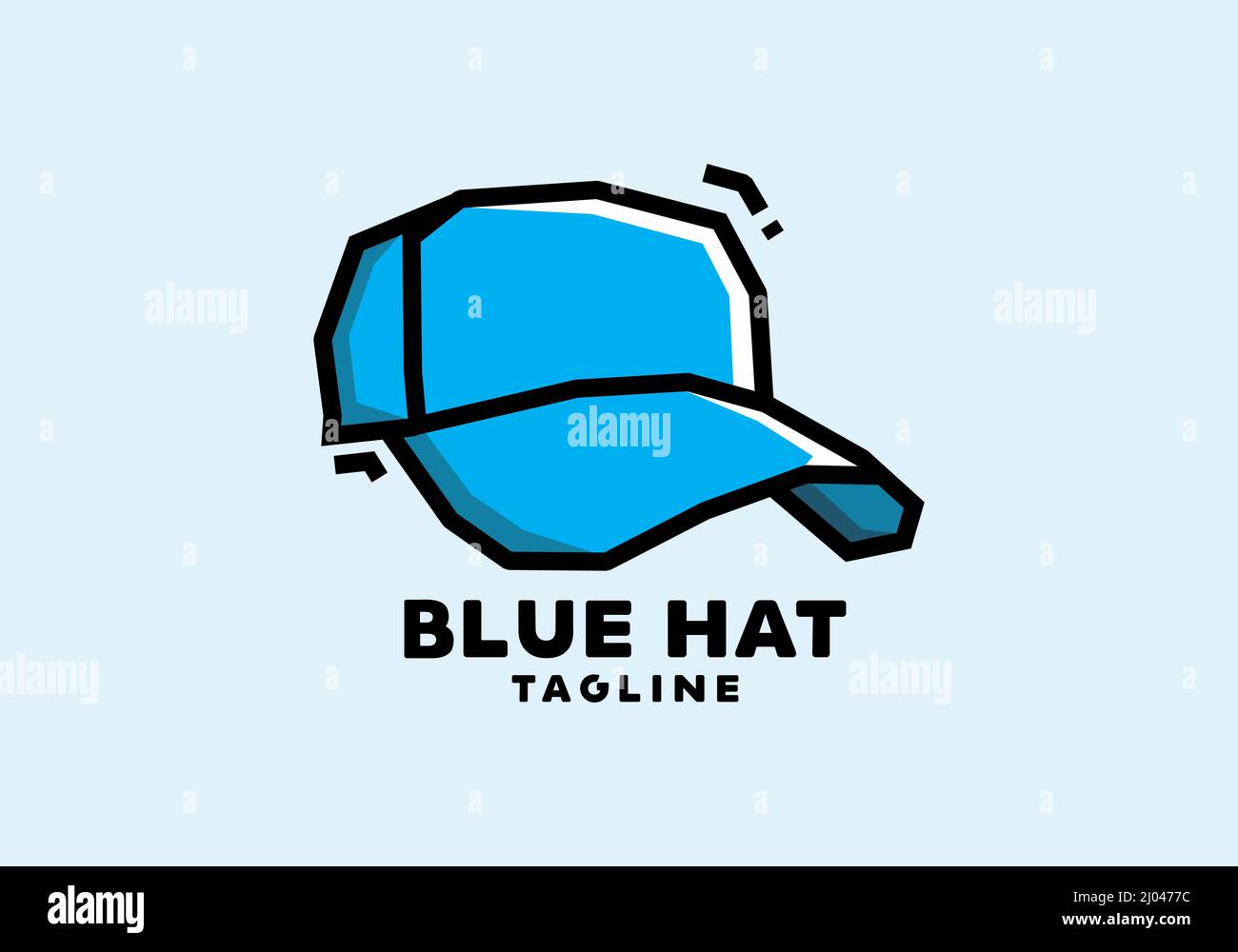 Stiff art style of blue hat design Stock Vector Image & Art - Alamy