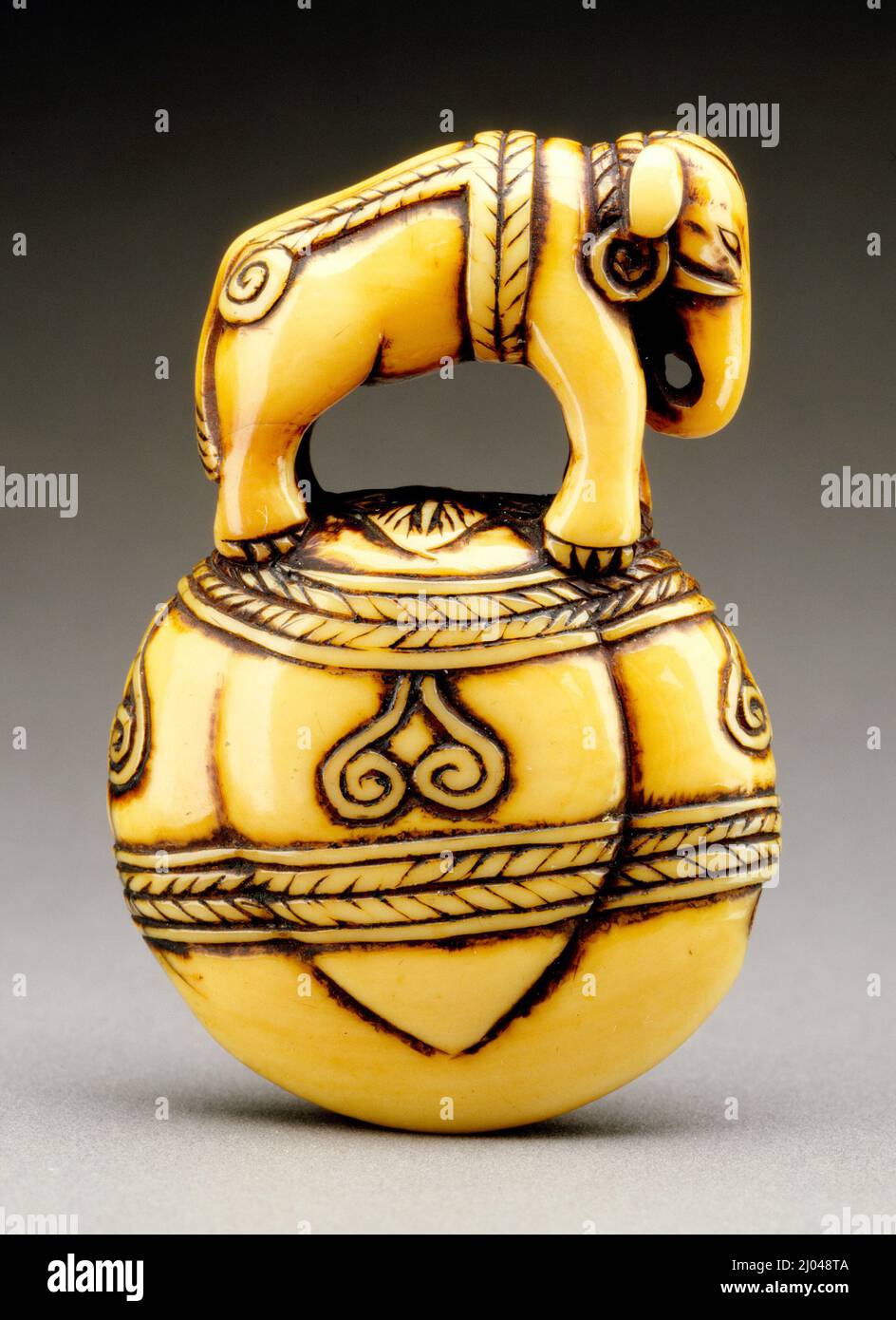 Gong with Elephant Handle. Japan, 18th century. Costumes; Accessories ...
