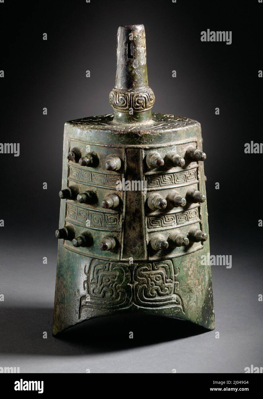 Bell (Zhong) with Dragons and Spirals. China, probably Shaanxi Province