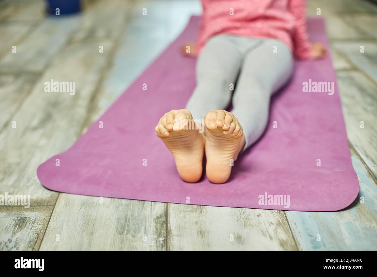 Female Feet on Yoga Mat at Home Stock Photo - Image of lifestyle, life:  151408890