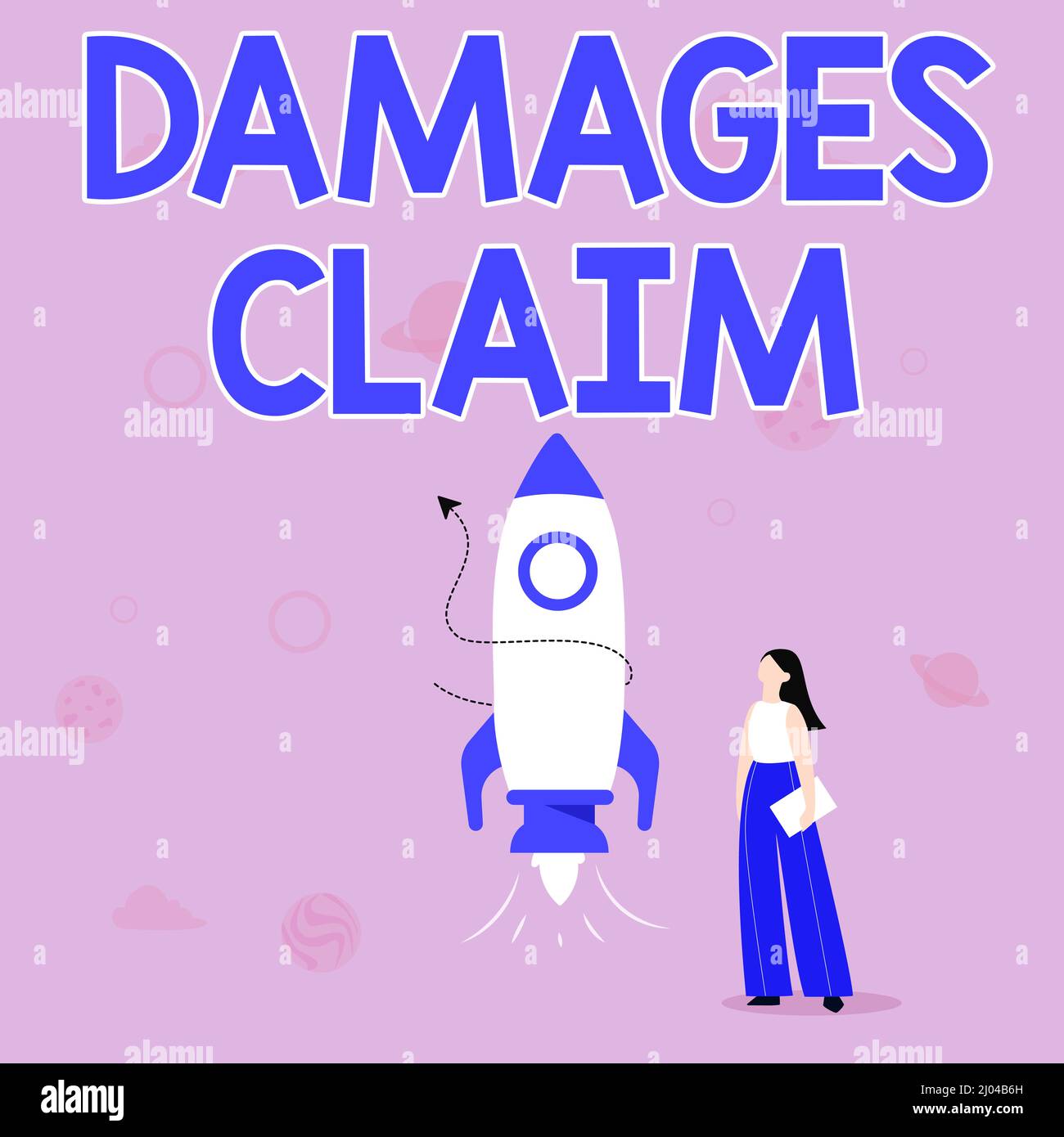 Compensation For Damage Sign Handwriting text Damages Claim. Word Written on Demand upon the insurer ...